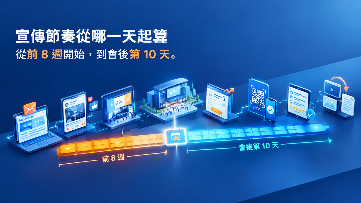 研討會行銷的八週節奏：從 EDM 到會後的內容再利用